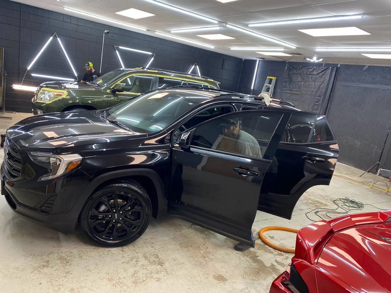 Inside the Paint Slayer Auto Spa facility