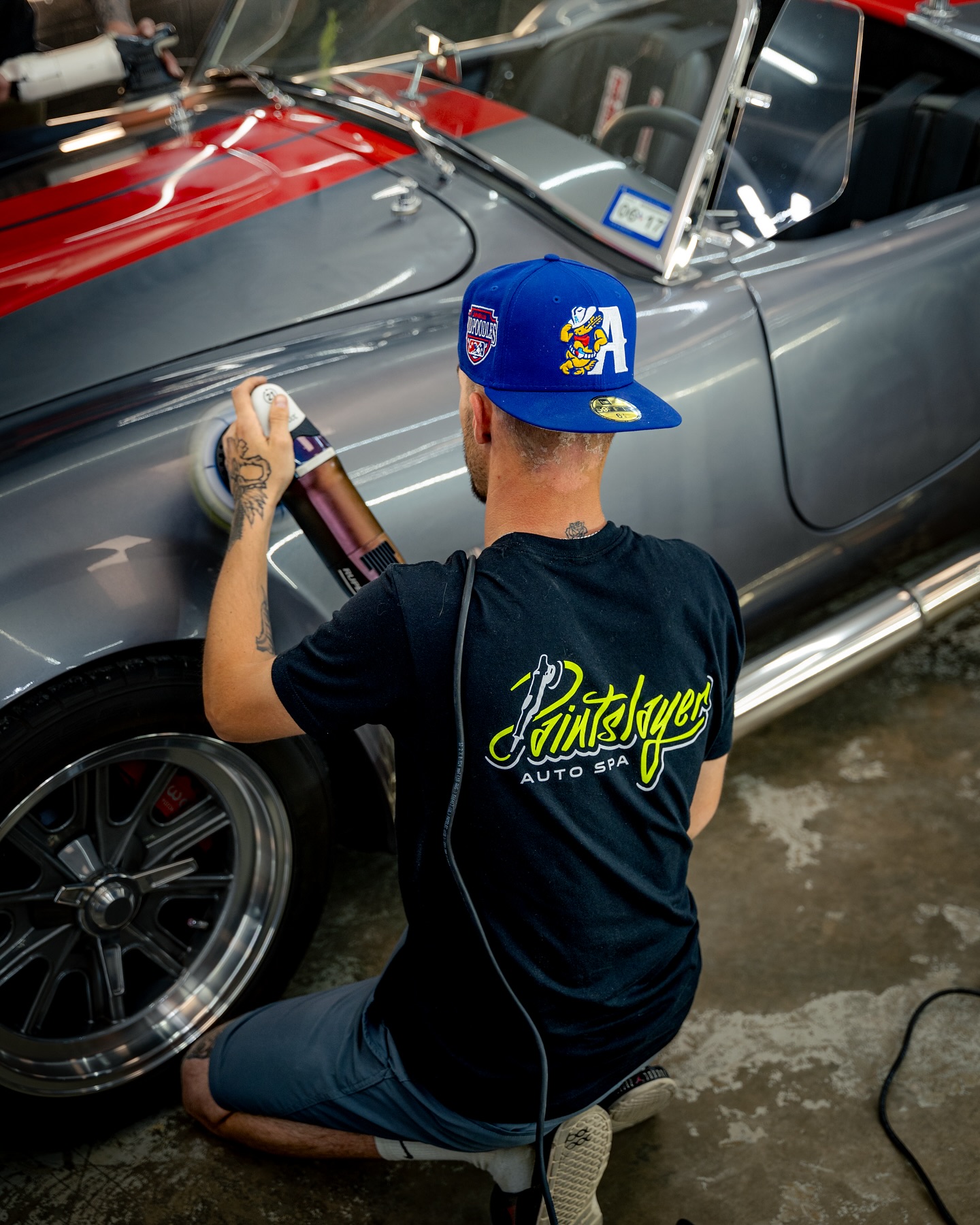 Professional paint correction polishing at Paint Slayer Auto Spa